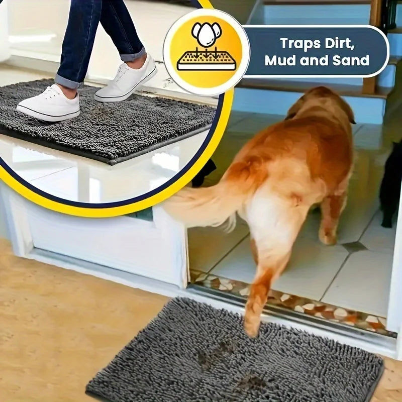 Dog doormat quick-drying microfiber , absorbs moisture and dirt , non-slip, machine washable, indoor use, available in a variety