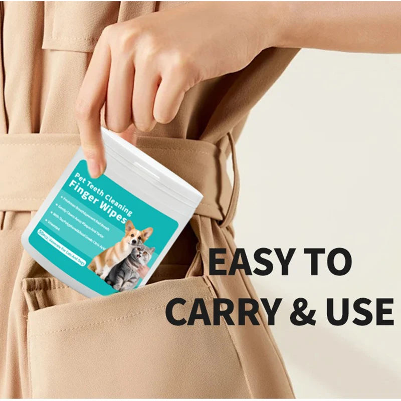 Disposable Pet Finger Tooth Wipes