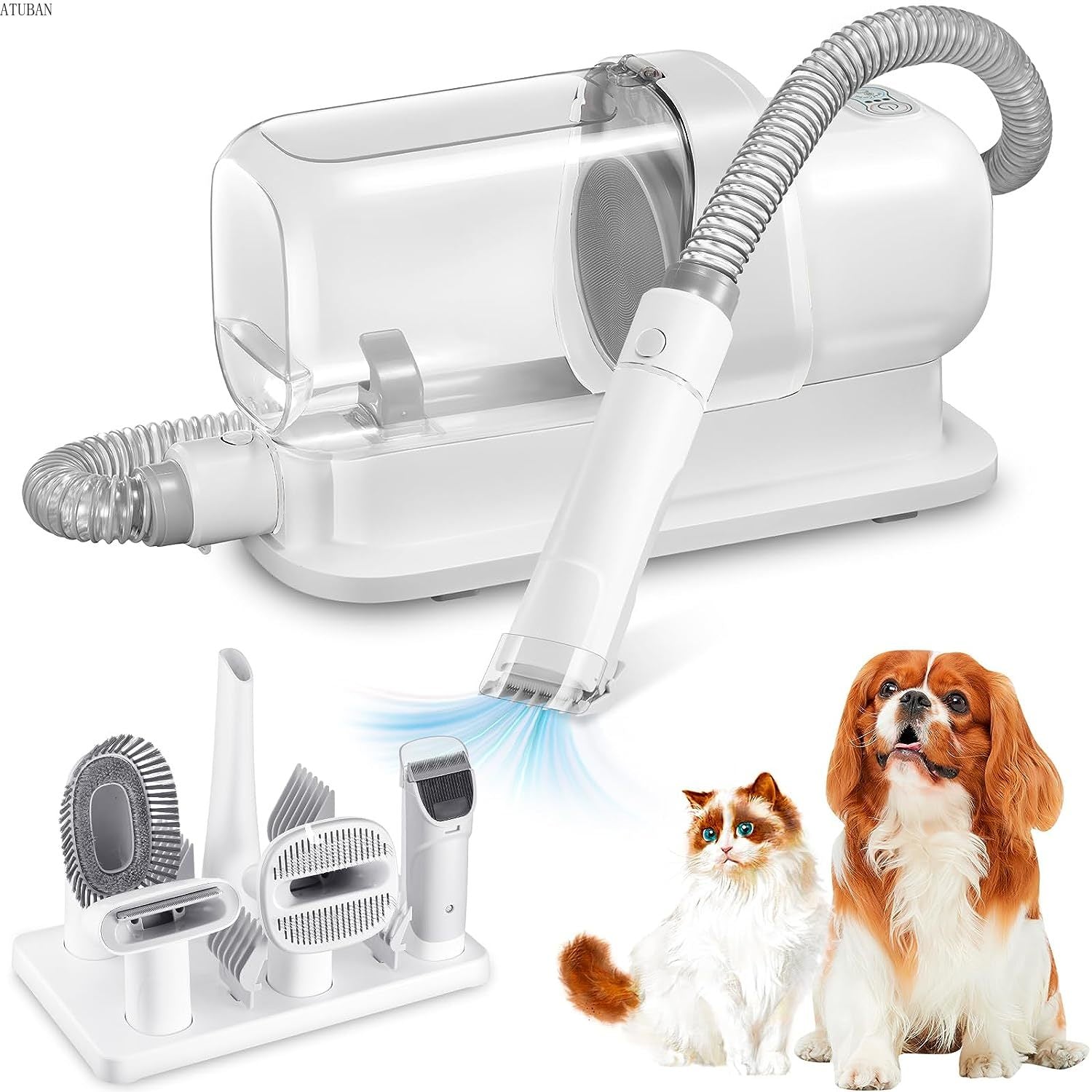 Pet Grooming Vacuum Kit – 2.3L Hair Collector